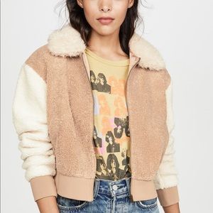 MINKPINK Mixed Faux Fur Bomber Jacket XS